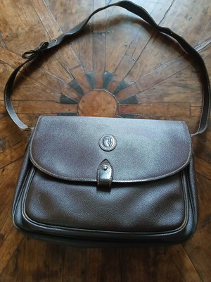 Trussardi vintage crossbody bag used, brown with flap