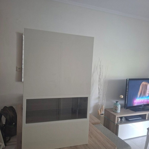 Hanging showcase like new, oak color, 100x60x40 cm
