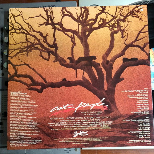 Cat People Original Soundtrack Vinyl LP album 1982 Giorgio Moroder like new