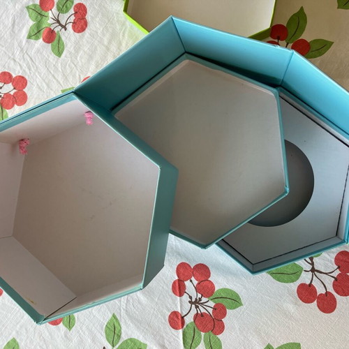 Empty polygon-shaped box new with fairy print