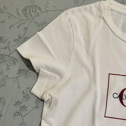 Calvin Klein Jeans white short-sleeve T-shirt like new, size S