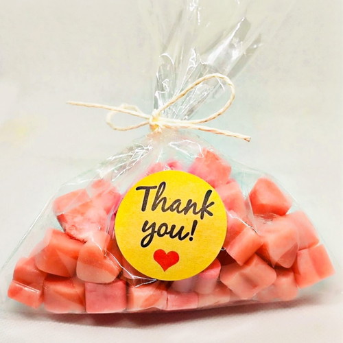 Handmade soy wax melts 50 small hearts rose scent