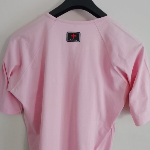 Men's short-sleeve Crossover shirt new, pink, size M