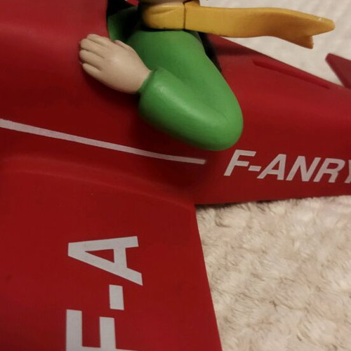 Le Petit Prince figure decorative like new with red airplane