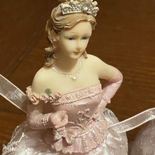 Victorian Style Figurines Set with Fabric Details like new