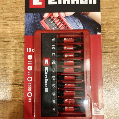 Einhell Impact screwdriver bits set 10 pieces 50 mm new