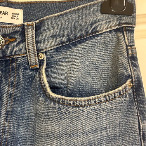 Blue Pull & Bear straight-leg jeans like new, size S