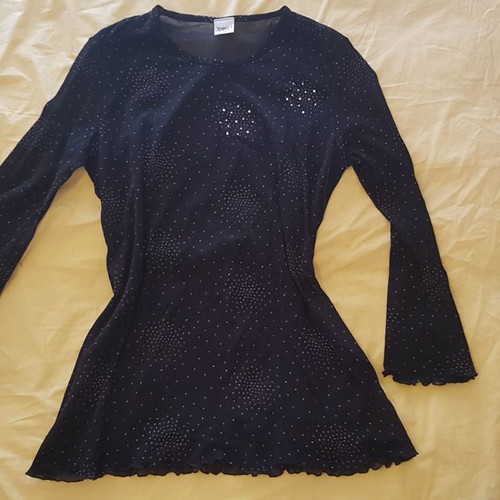 Jenny see-through blouse with strass, size Small/Medium