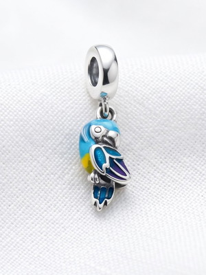 Pandora Jungle Paradise Parrot Charm S925 ALE new, multicolor silver