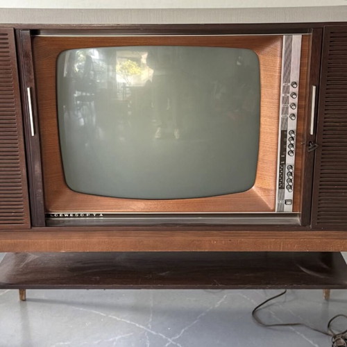 Television Loewe Opta Floor TV 1970 used, rare antique