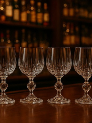 Bohemia Vintage Crystal Wine Glasses set of 6 like new