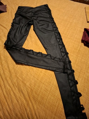 Victoria Sport leggings black leather look XS like new