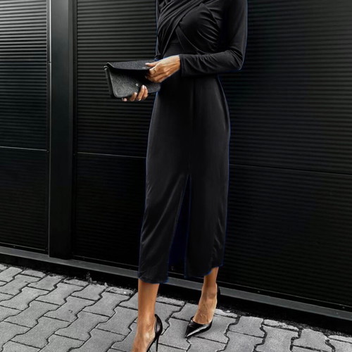 Midi Dresses New Black and Green One Size
