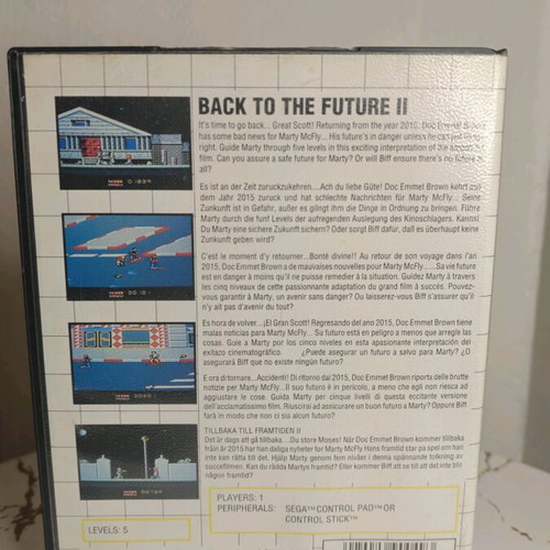 Back to the Future Part II Sega Master System used complete