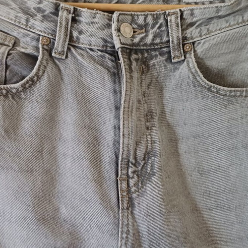 Bershka men's jeans size 42 gray acid wash used