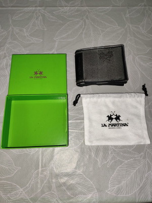 La Martina men's wallet used, gray and black
