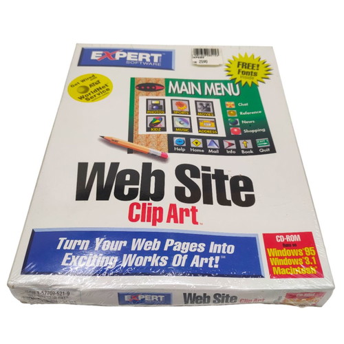 Vintage Web Site Clip Art software new for Windows 95, 3.1, Macintosh