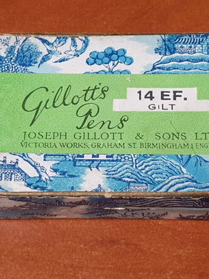 Gillott's pens 49 pieces, model 14 EF Gilt in excellent condition