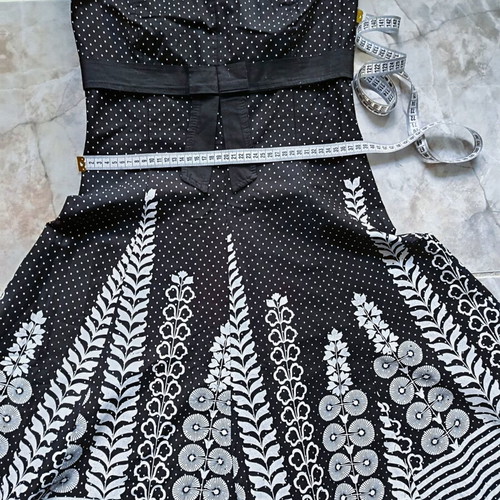 Summer dress made in Italy new, cotton, black and white