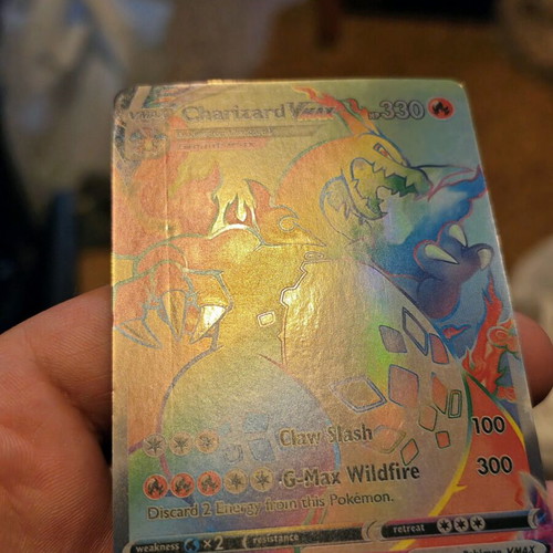 Charizard VMAX card used 074/073 with minor wear