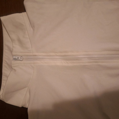 White women's bodysuit size M like new with zipper and small turtleneck