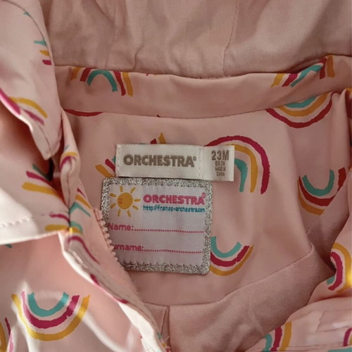 Orchestra waterproof jacket 2 years like new, pink