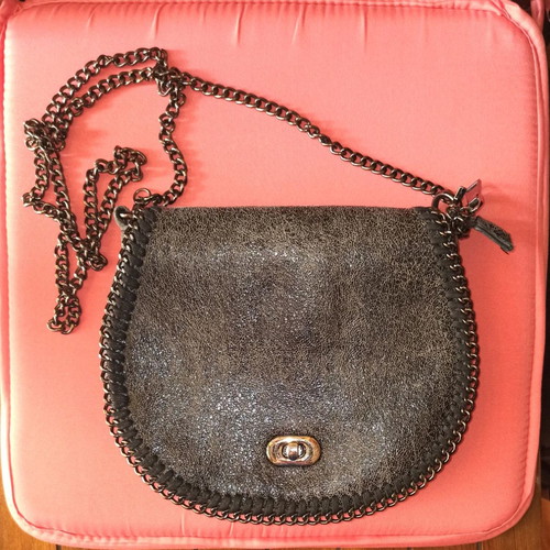 Women's sagré bag used, anthracite with chain detail