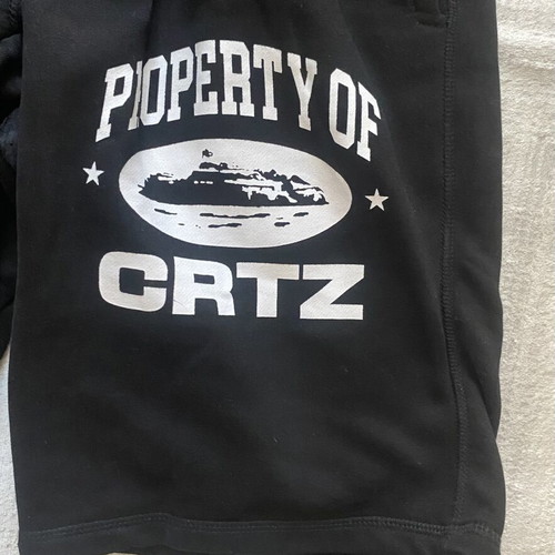 Corteiz Property Of Black Sweat Shorts Size L Brand New