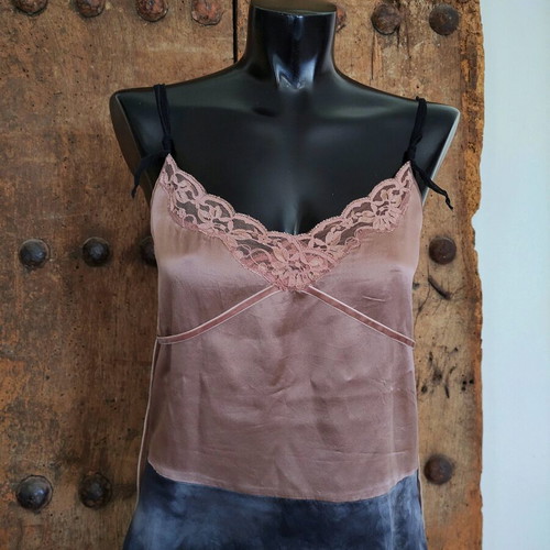 Sisley 100% silk camisole with lace and ombre effect like new