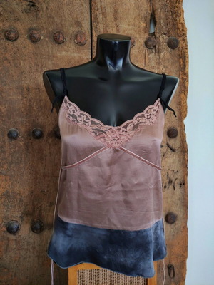 Sisley 100% silk camisole with lace and ombre effect like new