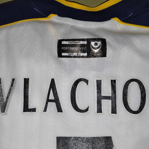Portsmouth 1998-99 Centenary Match Issued Jersey Vlachos 7 used