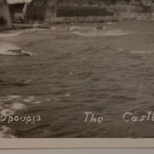 Postcard Corfu The Castle black and white used