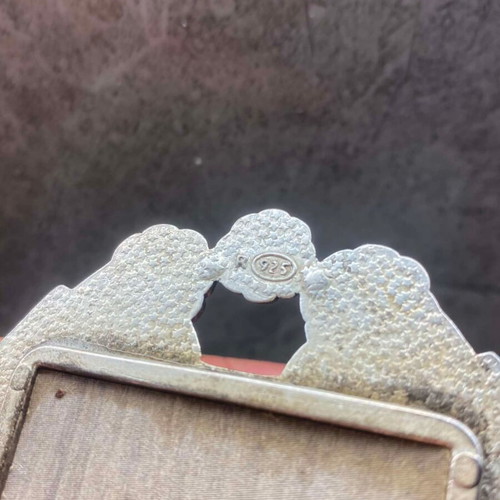 Vintage silver 925 tabletop frame with floral design