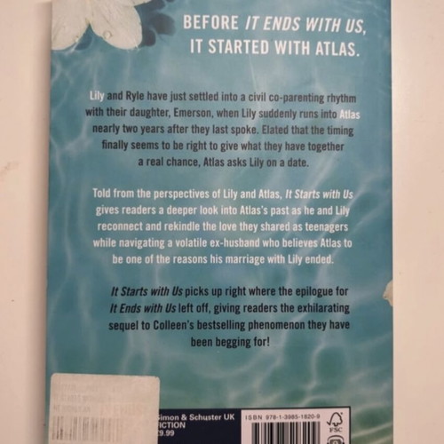 It Starts With Us book like new, English