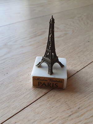 Paris souvenir Eiffel on marble used, height 6cm