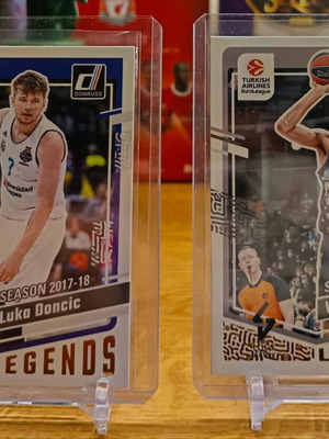 Κάρτες Euroleague Donruss Luka Doncic και Victor Wembanyama καινούργιες