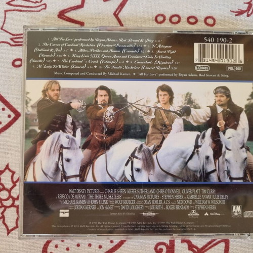 The Three Musketeers 1993 Original Soundtrack CD like new