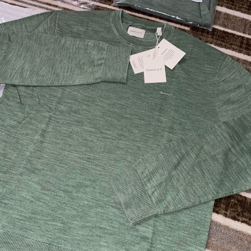 Gant L Green sweatshirt new, organic cotton, crew neck