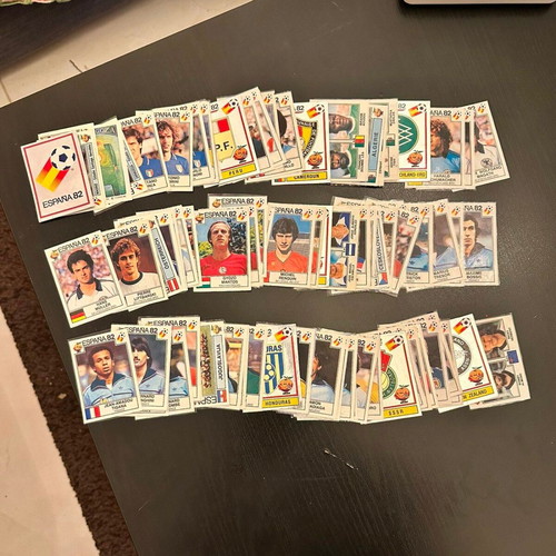 Panini Mundial Espana 82 sticker set used, 98 authentic stickers