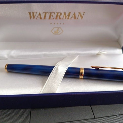 Waterman Black Marble pen 18k gold nib 1999 new