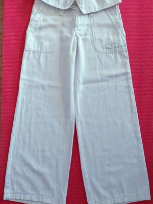 Bershka Linen Pants like new, size XS 34, white