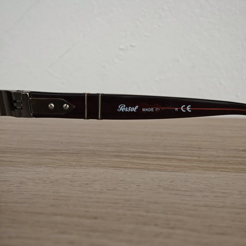 Persol 2338-S eyeglass frame used, brown and silver
