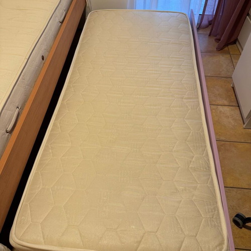 Half-Double Bed with Trundle, Two Mattresses and Suitable Sheets Like New