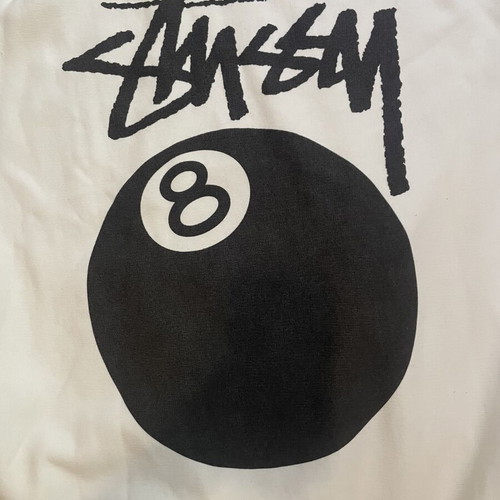 Stussy 8 Ball Hoodie new without tags, tie dye, size M, white beige