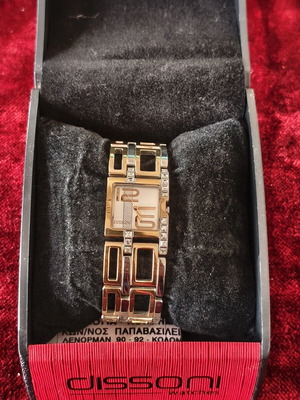 Dissoni Time Jewels K179 γυναικείο ρολόι καινούργιο, δίχρωμο μπρασελέ από ανοξείδωτο ατσάλι