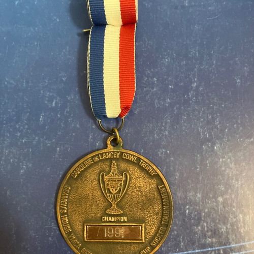 Large YMCA football medal 1991 used