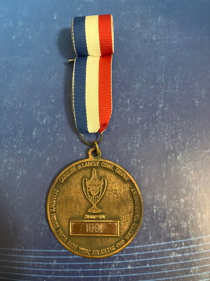 Large YMCA football medal 1991 used
