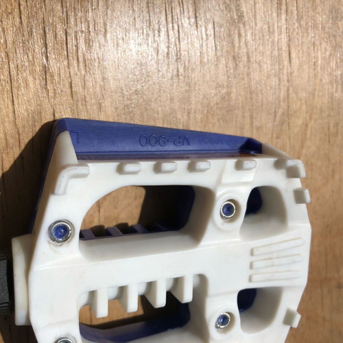 BMX bike pedals blue-white with reflector new VP900