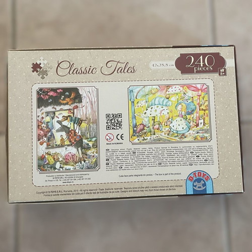 Children's puzzle Alice in Wonderland like new, 240 pieces