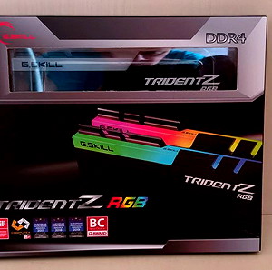 Μνήμη RAM TridentZ RGB G.SKILL DD4 16GB 2 modules 8+8. Αχρησιμοποίητη στο κουτί της.